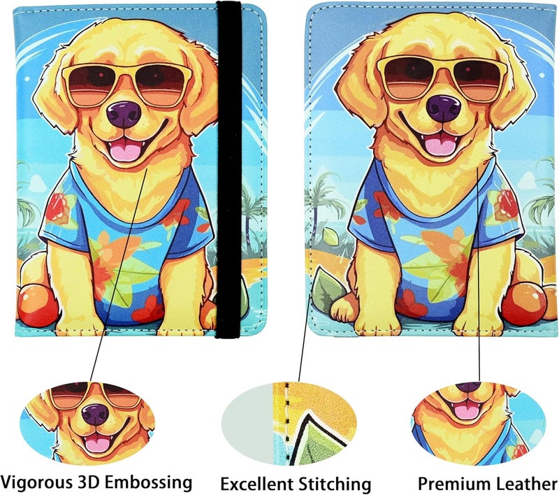 bassyil Dog Passport Holder for Women and Men PU Leather Passport Cover for Travel - Image 2